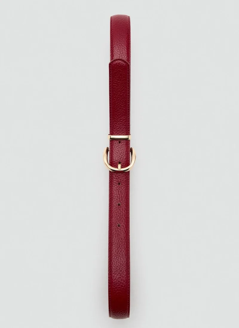 MANGO Oval buckle belt